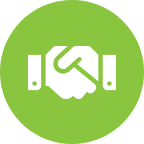 icon shakehands circle